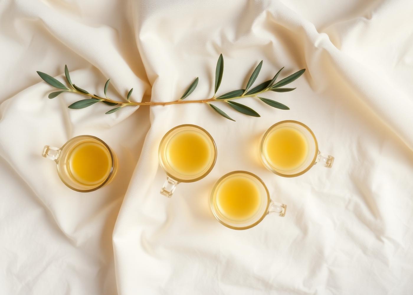 Hijama cupping cups with olive branch